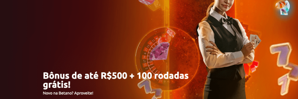 detalhes do bonus de boas vindas do cassino betano ativado com o codigo promocional MRNVIP