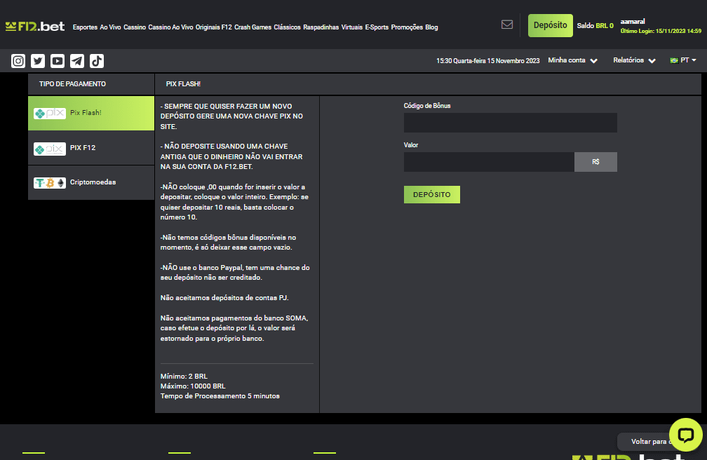 passo a passo de como depositar na f12 bet apostas