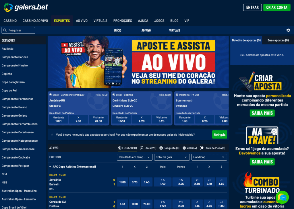 pagina de esportes da galera bet