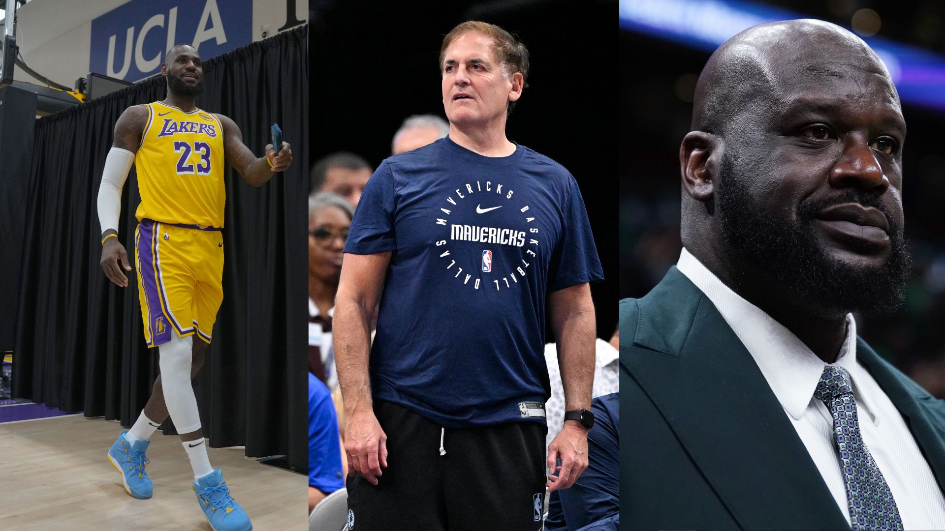 LeBron James, Mark Cuban, Shaquille O'Neal