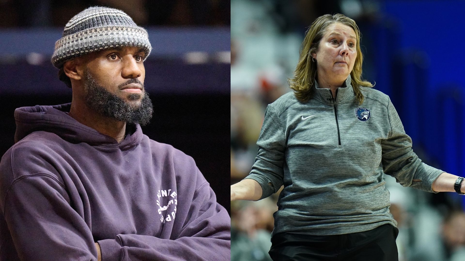 LeBron James and Cheryl Reeve