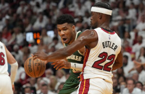 Giannis Antetokounmpo and Jimmy Butler