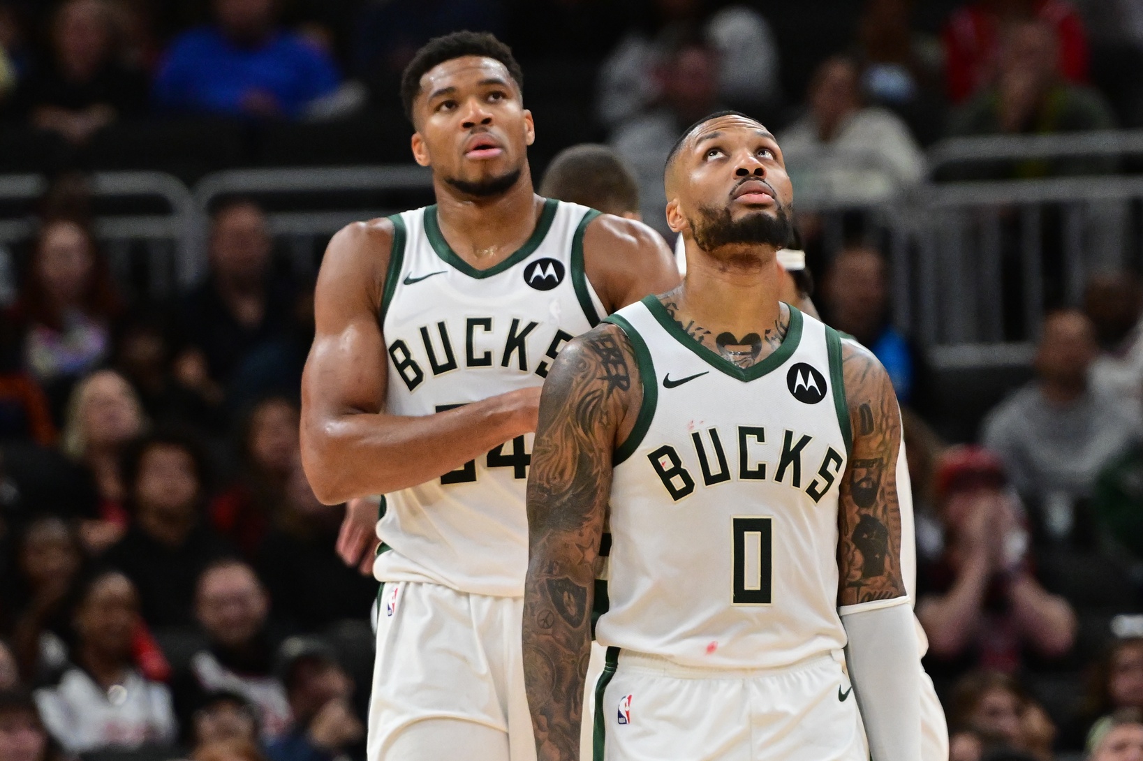 Giannis Antetokounmpo and Damian Lillard