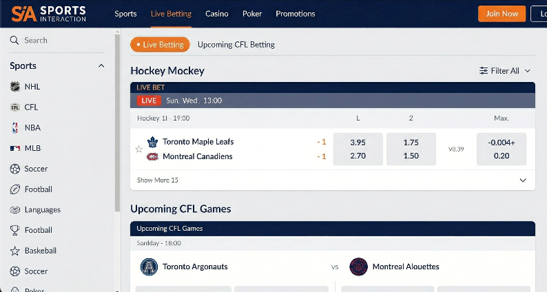 Sports Interaction Sportsbook Review