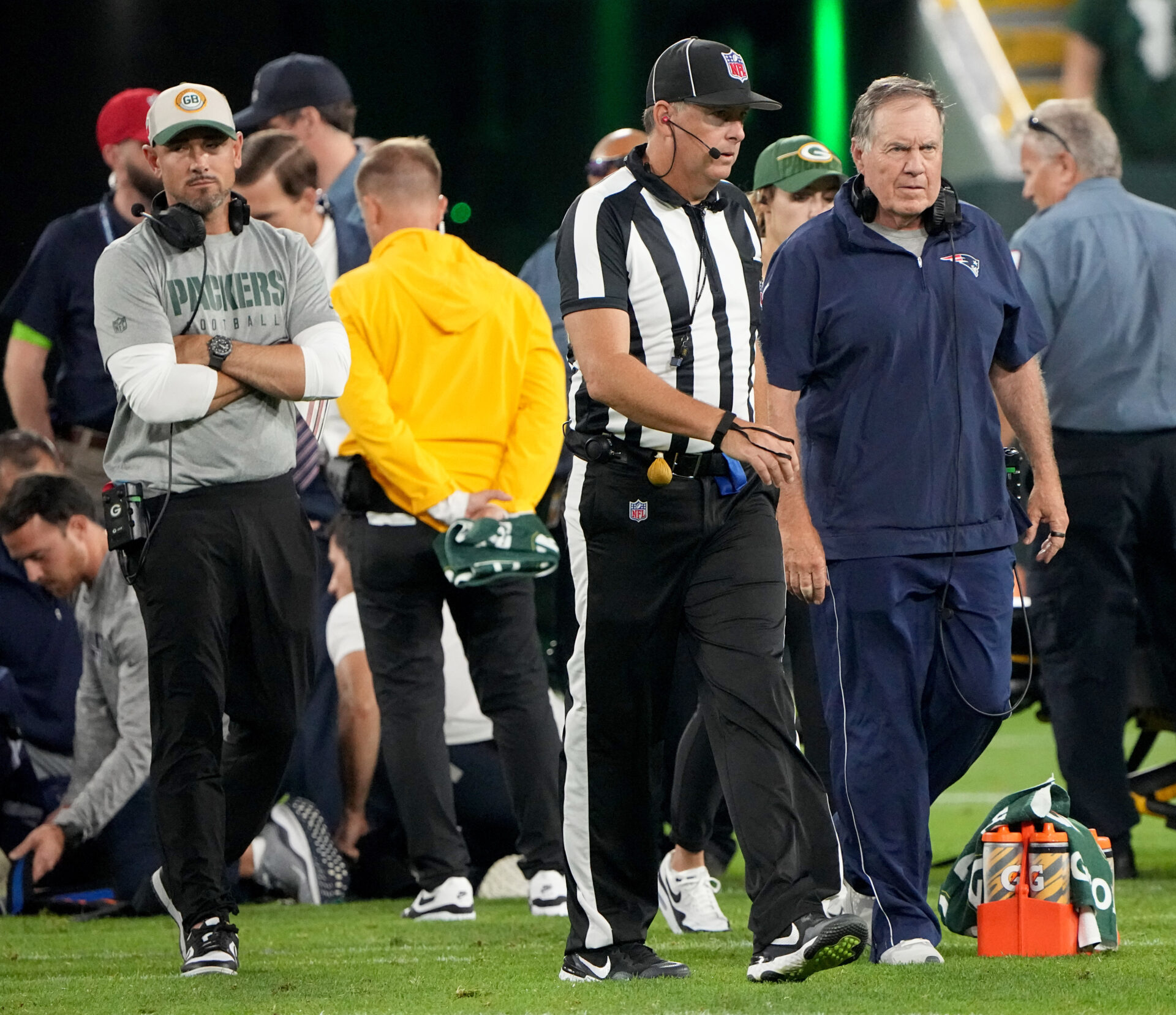 Matt Lafleur et Bill Belichick