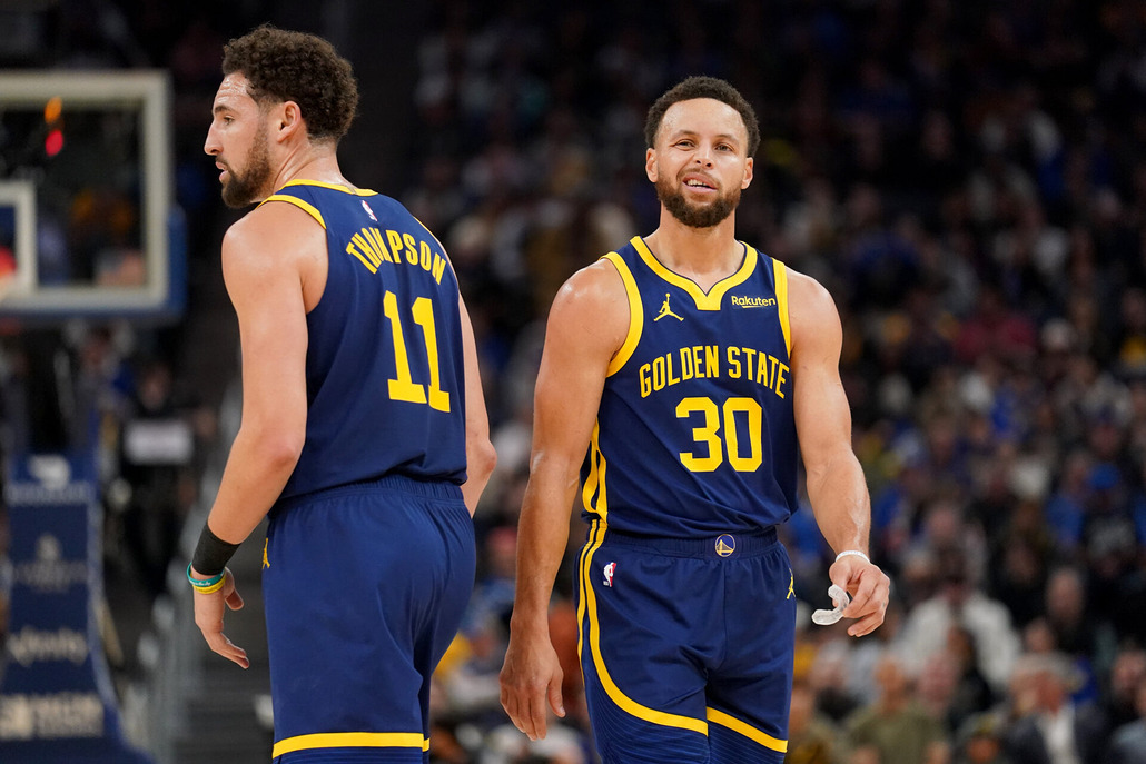 Stephen Curry et Klay Thompson aux Warriors
