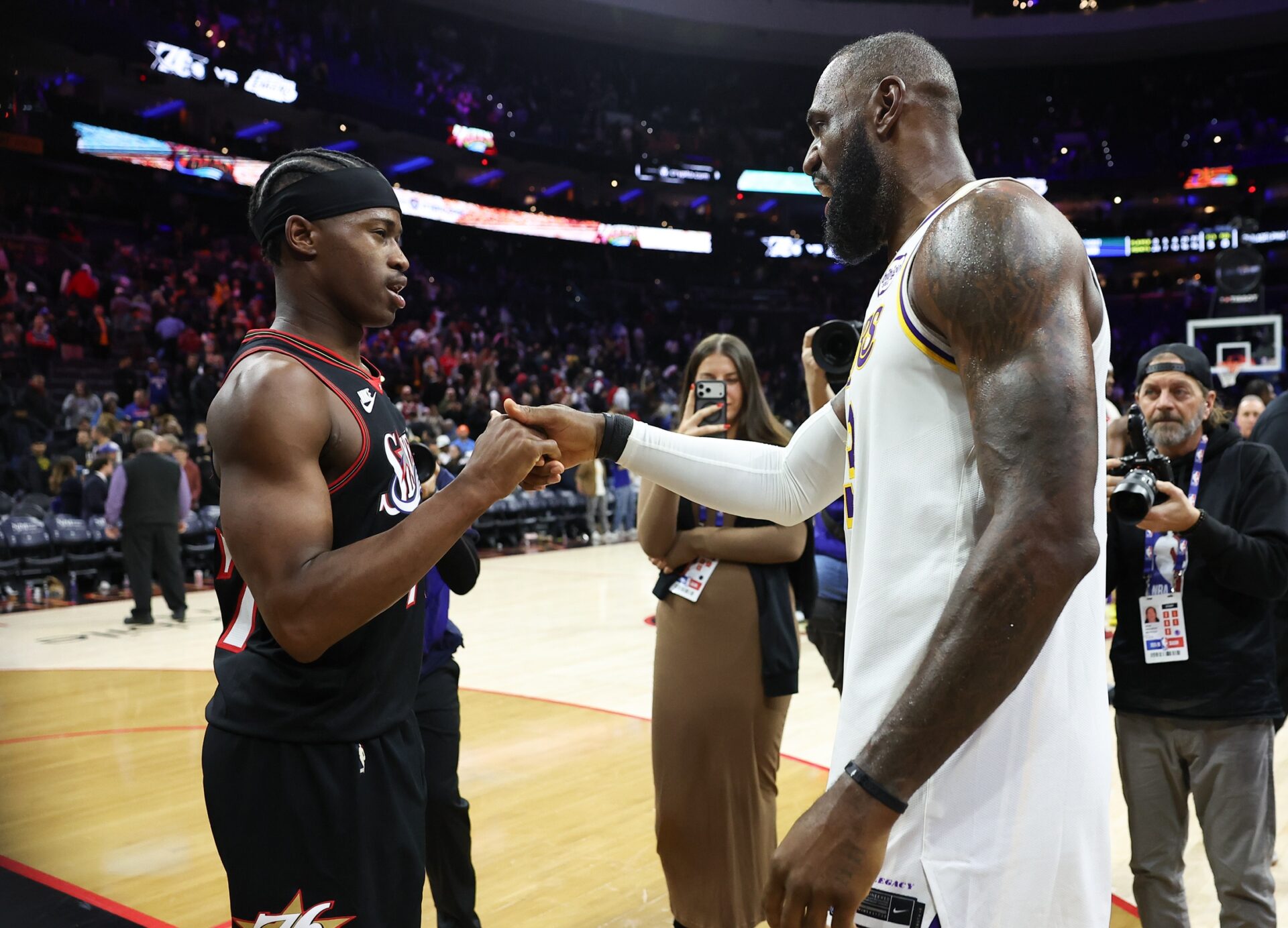 NBA Los Angeles Lakers LeBron James VJ Edgecombe Sixers
