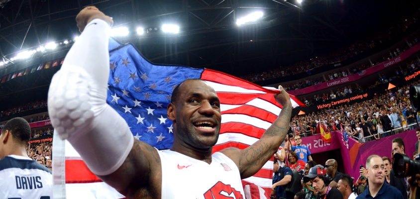 LeBron James foi medalha de ouro nas Olimpíadas de Londres 2012