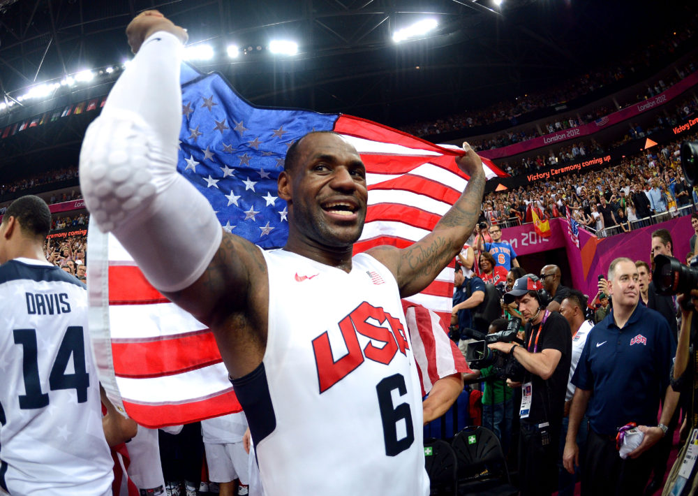 LeBron James foi medalha de ouro nas Olimpíadas de Londres 2012