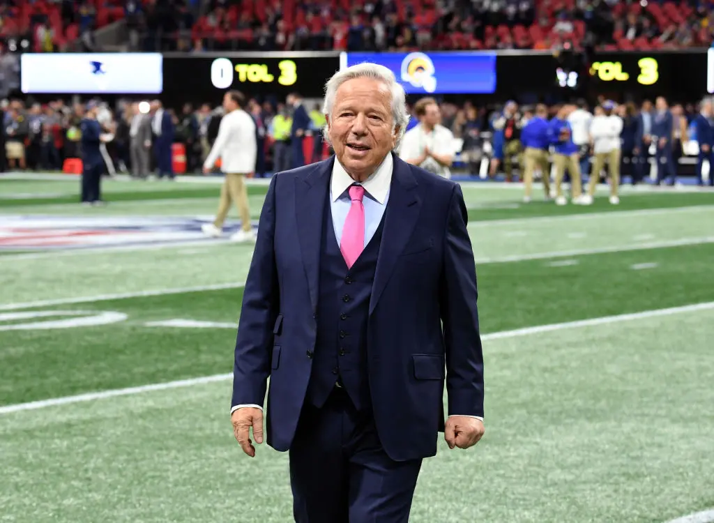 ATLANTA, GA - FEBRUARY 03: CEO of the New England Patriots Robert Kraft attends the Super Bowl LIII Pregame at Mercedes-Benz Stadium on February 3, 2019 in Atlanta, Georgia