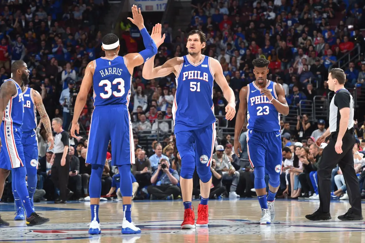 Boban Marjanovic e Tobias Harris