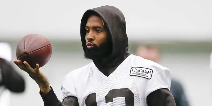 Odell Beckham Jr. em treinos do Cleveland Browns