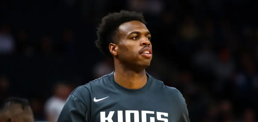 MINNEAPOLIS, MN - JANUARY 27: Buddy Hield #24 of the Sacramento Kings looks on prior to the start of the game against the Minnesota Timberwolves at Target Center on January 27, 2020 in Minneapolis, Minnesota. The Kings defeated the Timberwolves 133-129 in overtime