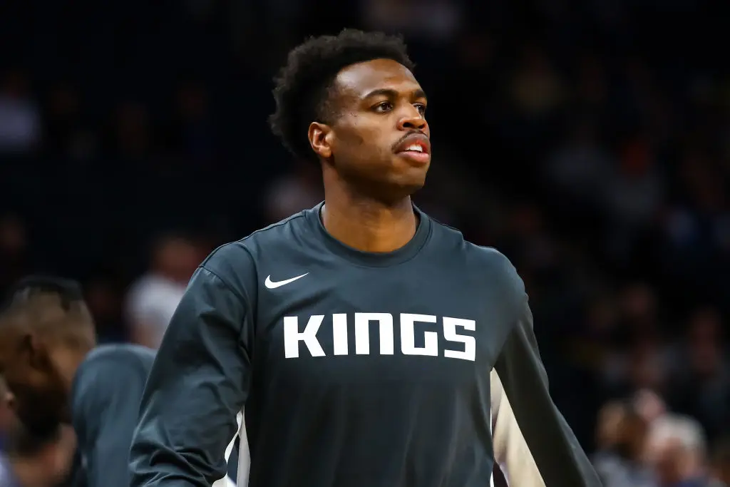 MINNEAPOLIS, MN - JANUARY 27: Buddy Hield #24 of the Sacramento Kings looks on prior to the start of the game against the Minnesota Timberwolves at Target Center on January 27, 2020 in Minneapolis, Minnesota. The Kings defeated the Timberwolves 133-129 in overtime