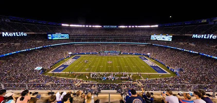 No fans allowed at MetLife Stadium, home of Giants and Jets in the NFL