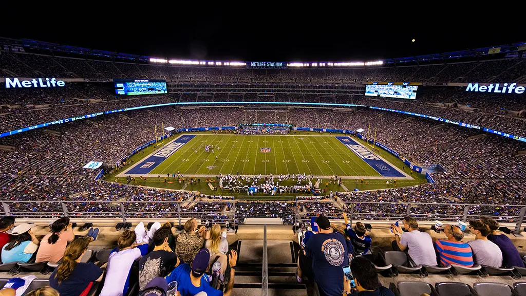 No fans allowed at MetLife Stadium, home of Giants and Jets in the NFL