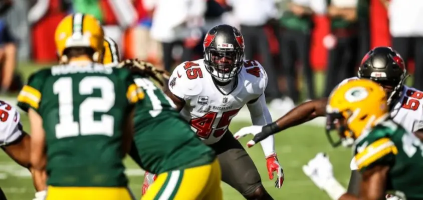 Devin White LB Tampa Bay Buccaneers vs Green Bay Packers