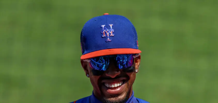 PORT ST. LUCIE, FLORIDA - MARCH 19: A general view of the Oakley sunglasses worn by Francisco Lindor #12 of the New York Mets against the St. Louis Cardinals in a spring training game at Clover Park on March 19, 2021 in Port St. Lucie, Florida