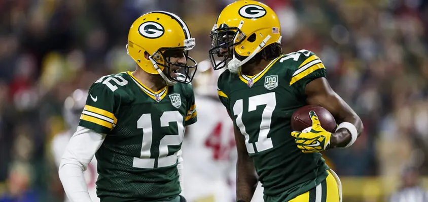 Aaron Rodgers and Davante Adams - Green Bay Packers