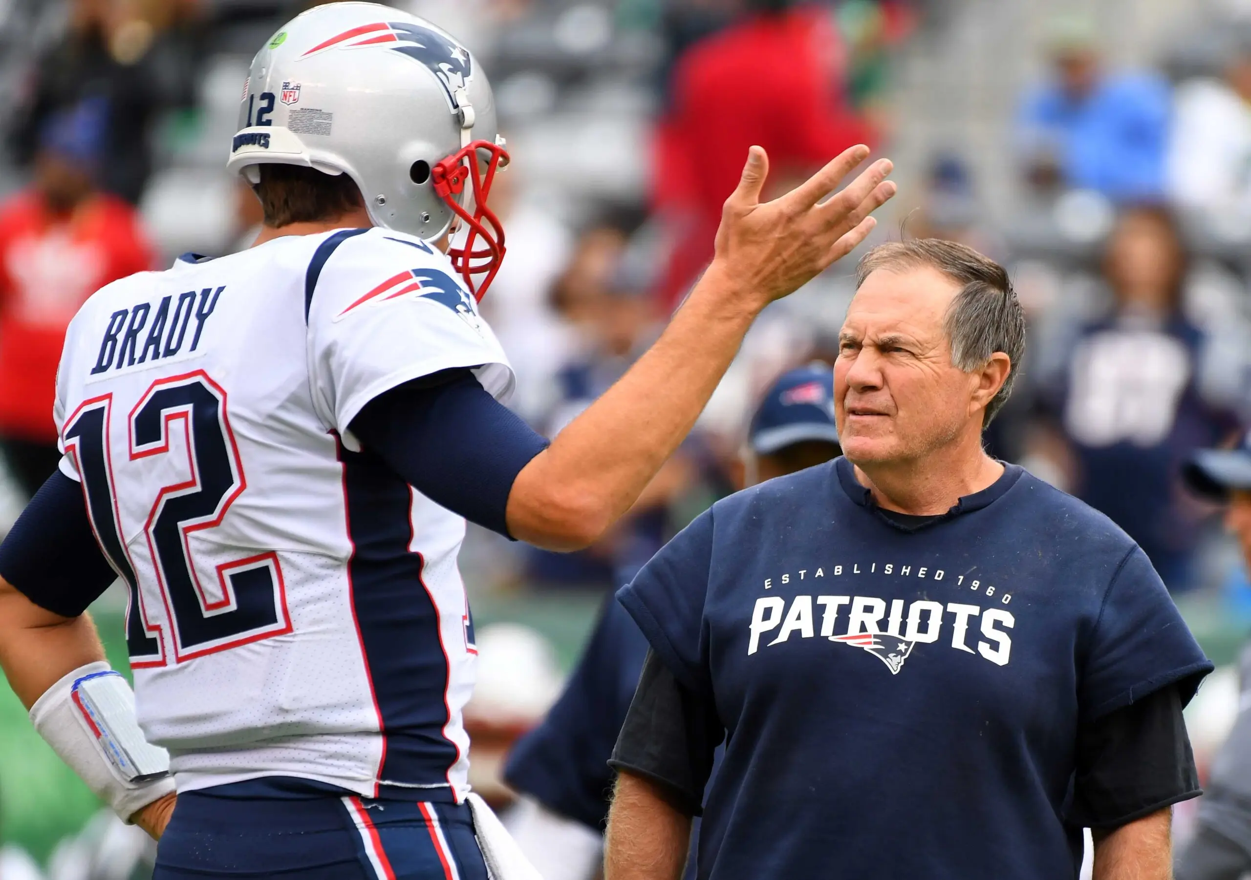 Tom Brady and Bill Belichick at the New England Patriots