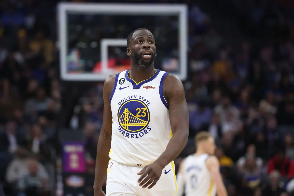 SACRAMENTO, CALIFORNIA - NOVEMBER 13: Draymond Green #23 of the Golden State Warriors looks on in the fourth quarter against the Sacramento Kings at Golden 1 Center on November 13, 2022 in Sacramento, California.