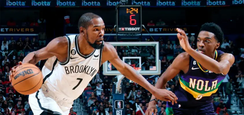 Kevin Durant lidera vitória de virada do Brooklyn Nets em cima do New Orleans Pelicans