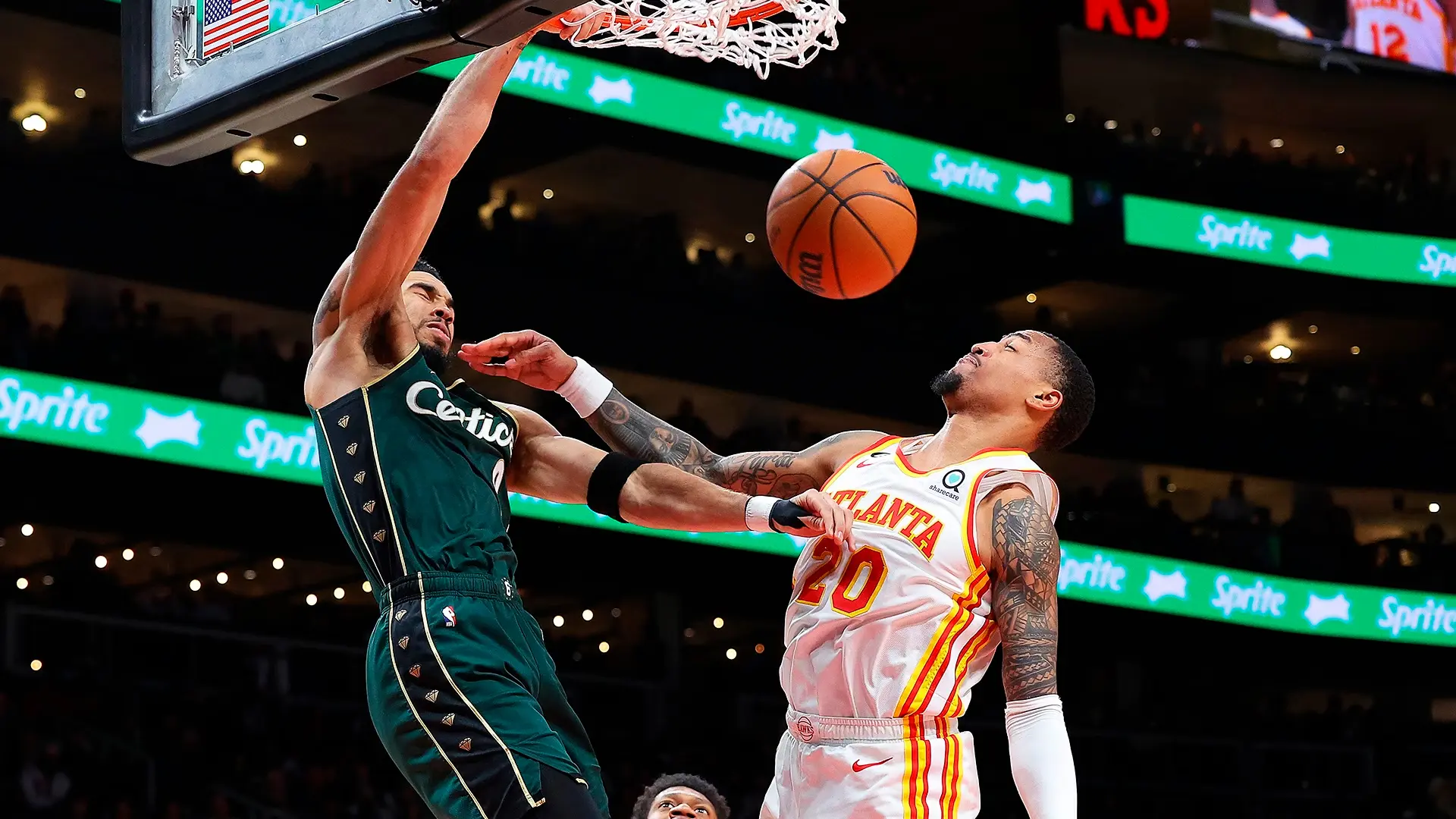 Tatum e Brown combinam para 58 pontos em vitória dos Celtics em cima dos Hawks