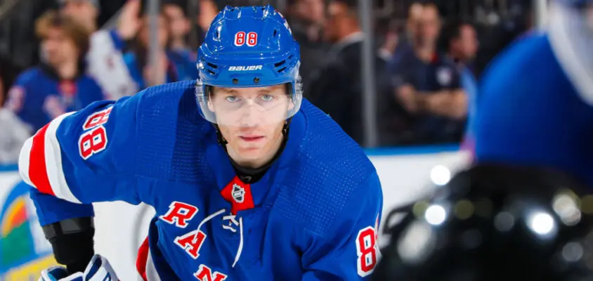 NEW YORK, NEW YORK - MARCH 02: Patrick Kane #88 of the New York Rangers skates against the Ottawa Senators at Madison Square Garden on March 2, 2023 in New York City