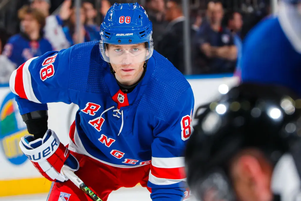 NEW YORK, NEW YORK - MARCH 02: Patrick Kane #88 of the New York Rangers skates against the Ottawa Senators at Madison Square Garden on March 2, 2023 in New York City