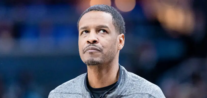 INDIANAPOLIS, IN - MARCH 09: Head coach Stephen Silas of the Houston Rockets is seen during the game against the Indiana Pacers at Gainbridge Fieldhouse on March 9, 2023 in Indianapolis, Indiana. NOTE TO USER: User expressly acknowledges and agrees that, by downloading and or using this photograph, User is consenting to the terms and conditions of the Getty Images License Agreement.