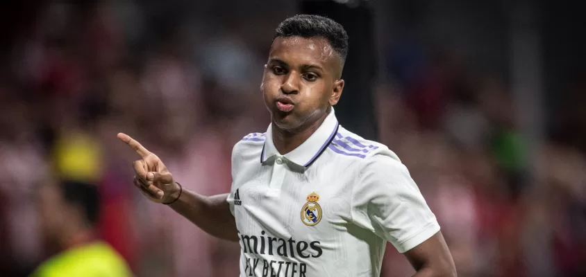 Rodrygo, do Real Madrid, no ASG da MLB