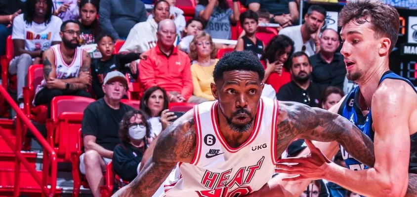 Udonis Haslem em vitória do Heat sobre o Magic.