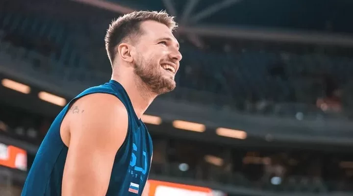 Luka Doncic em amistoso contra Grécia