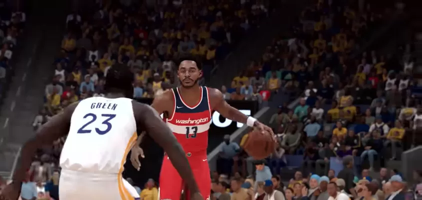 Jordan Poole encara Draymond Green no NBA 2K24