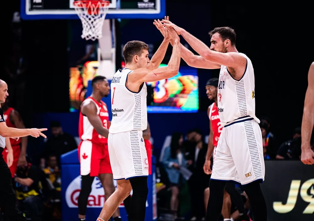 Bogdanovic e Milutinov lideram Sérvia em vitória sobre o Canadá