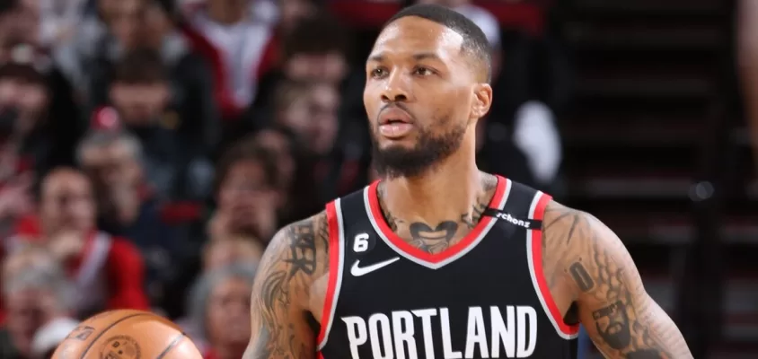 Lillard em ação pelos Blazers em 2023