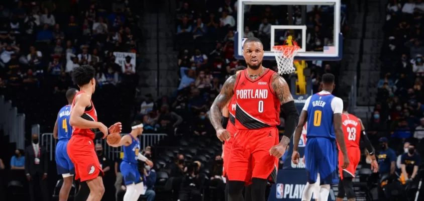 Lillard em confronto contra os Nuggets, em 2022