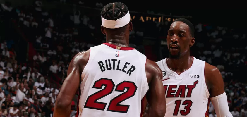 Adebayo e Butler em ação pelo Heat