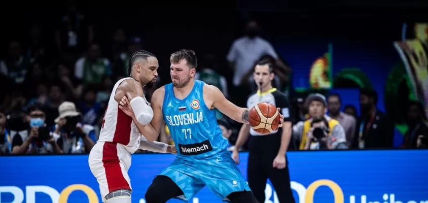 Doncic tenta superar Brooks em derrota da Eslovênia para o Canadá