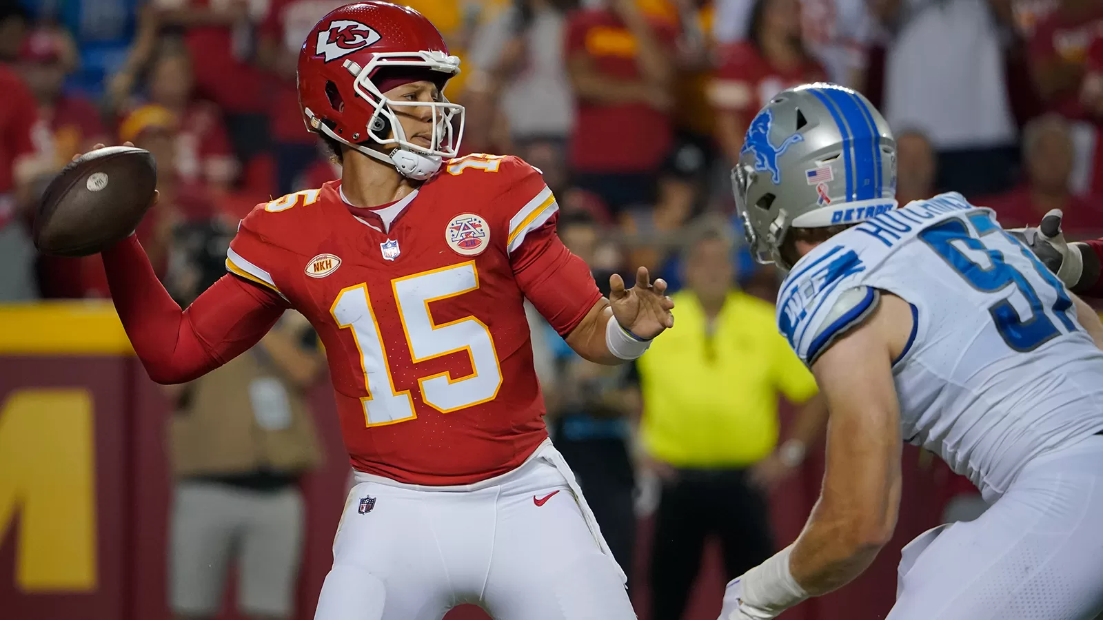 Kansas City Chiefs QB Patrick Mahomes and Detroit Lions edge rusher Aidan Hutchinson - NFL Power Ranking 2023