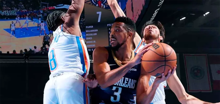 New Orleans Pelicans consegue se recuperar no segundo tempo e derrota Oklahoma City Thunder