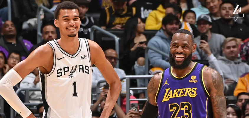 Victor Wembanyama, LeBron James - Spurs @ Lakers