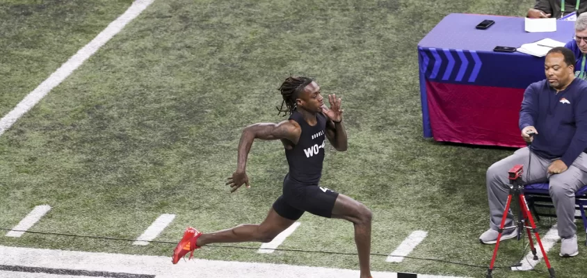 Xavier Worthy in the new 40 yard dash recordist at NFL Combine 2024