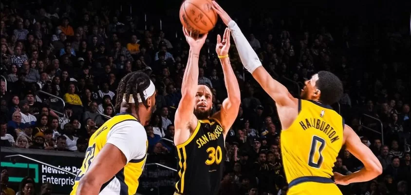 Tyrese Haliburton, Stephen Curry, Myles Turner - Indiana Pacers @ Golden State Warriors