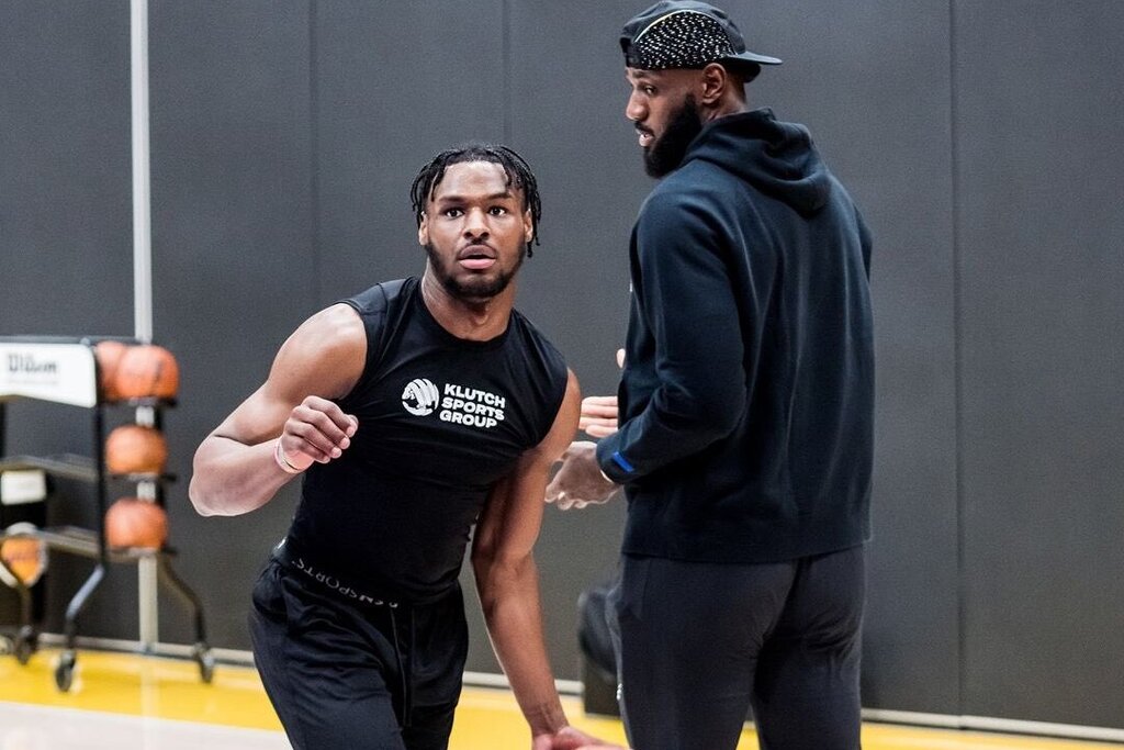 Bronny James e LeBron James