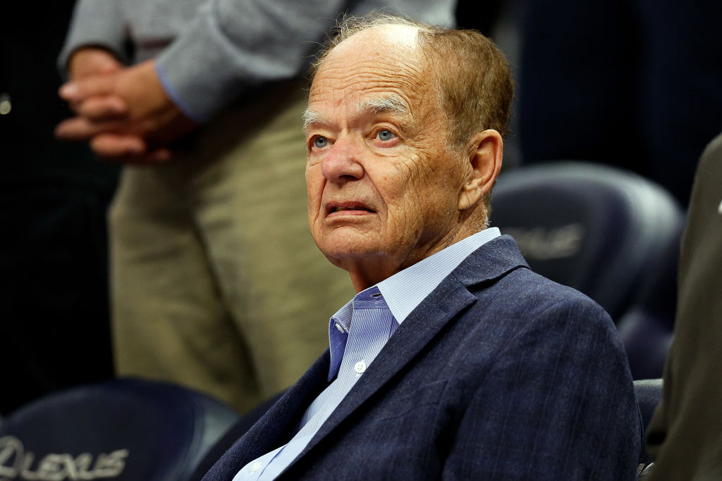 MINNEAPOLIS, MINNESOTA - MARCH 31: Majority owner Glen Taylor of the Minnesota Timberwolves looks on prior to the start of the game against the Chicago Bulls at Target Center on March 31, 2024 in Minneapolis, Minnesota. NOTE TO USER: User expressly acknowledges and agrees that, by downloading and or using this photograph, User is consenting to the terms and conditions of the Getty Images License Agreement.