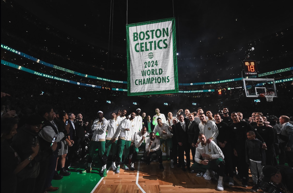 Boston Celtics ergue o banner de campeão da NBA