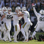 Oct 20, 2024; Green Bay, Wisconsin, USA; Green Bay Packers place kicker Brandon McManus (17) and Green Bay Packers punter Daniel Whelan (19) celebrate a game winning 45 yard field against the Houston Texans.