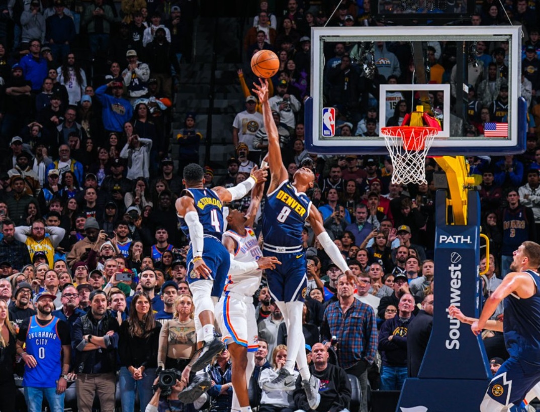 Nuggets tiram invencibilidade do Thunder com toco no segundo final