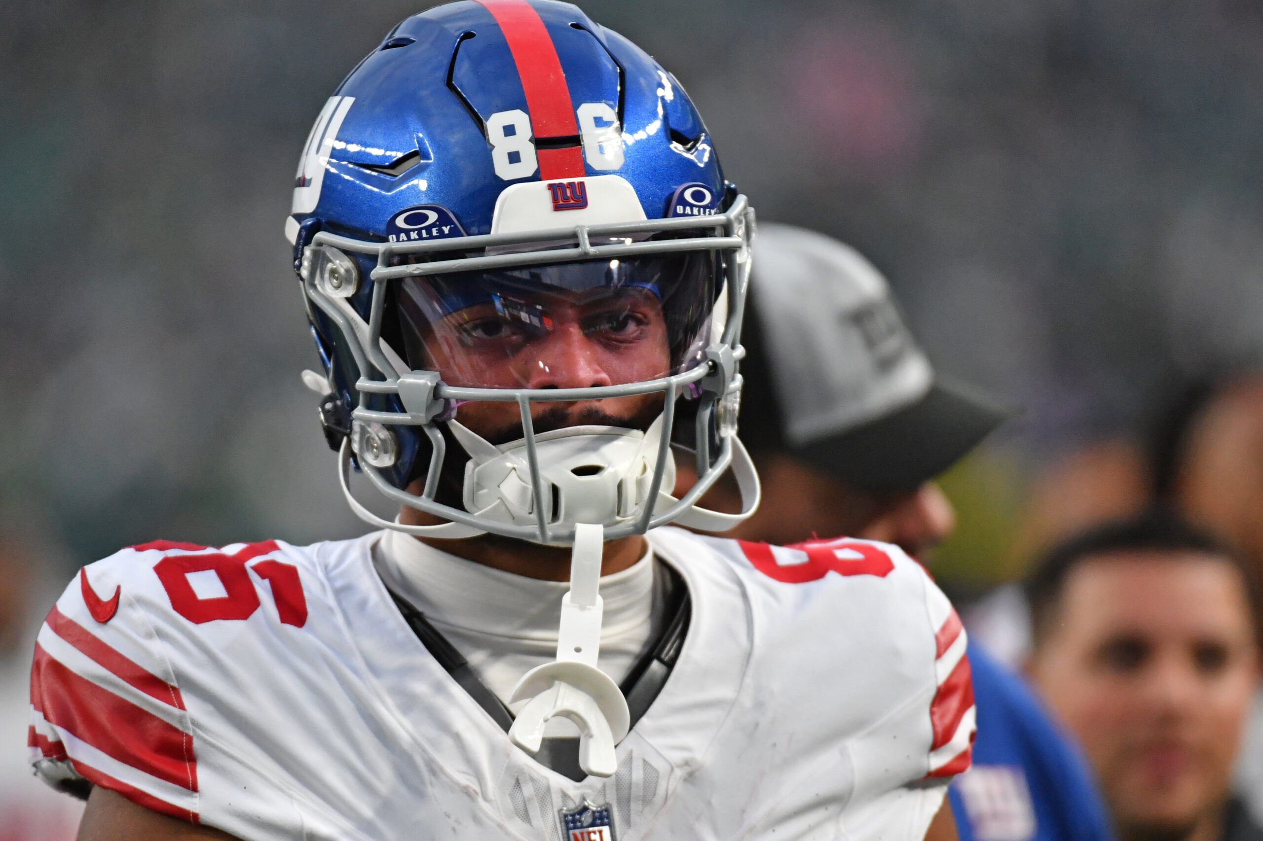 Dec 25, 2023; Philadelphia, Pennsylvania, USA; New York Giants wide receiver Darius Slayton (86) against the Philadelphia Eagles at Lincoln Financial Field.